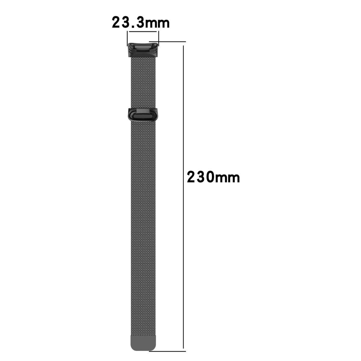 Milano Magnetic Metal Watch Band for Fitbit Charge 5(Black)