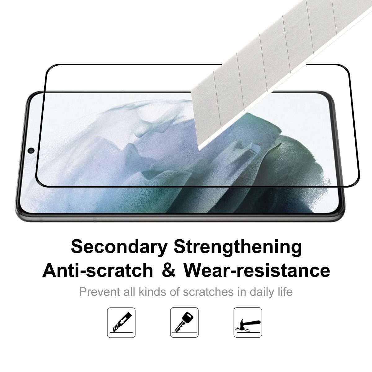 For Samsung Galaxy S22 5G 5pcs ENKAY Ultra-thin 0.2mm Full Glue Coverage Tempered Glass Protector