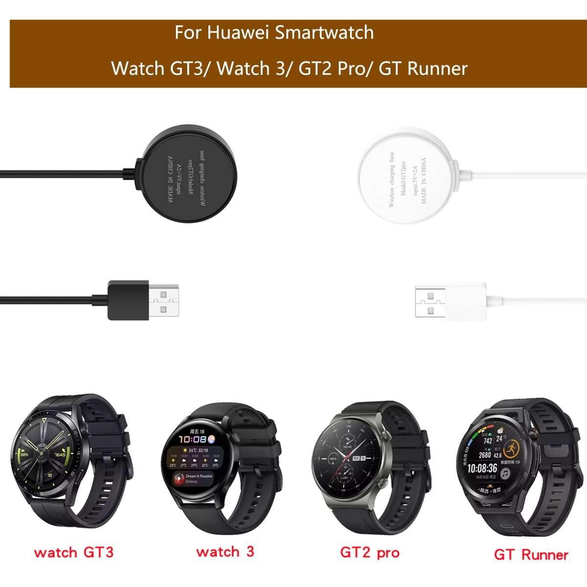 For Huawei Watch D Magnet Integrated Charging Base(Black)