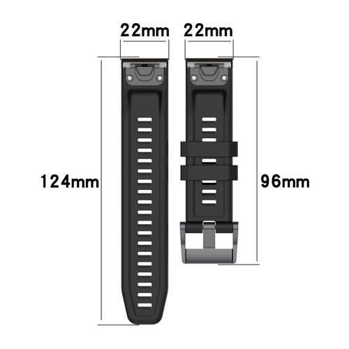 For Garmin Fenix 7 22mm Silicone Solid Color Watch Band(Blue)