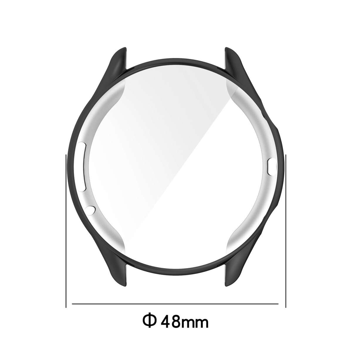 For Amazfit GTR 3 Pro Shockproof TPU Plating Watch Case(Black)