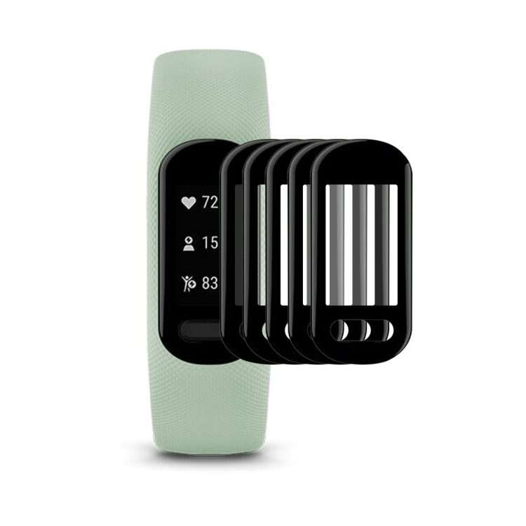 5 PCS For Garmin Smart 5 ENKAY 3D Full Coverage Soft PC Edge + PMMA HD Screen Watch Film