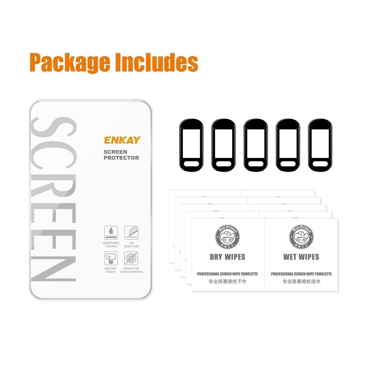 5 PCS For Garmin Smart 5 ENKAY 3D Full Coverage Soft PC Edge + PMMA HD Screen Watch Film