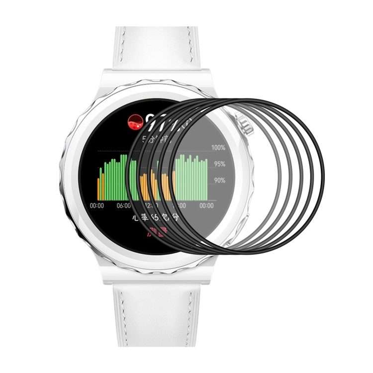 5 PCS For Huawei Watch GT 3 Pro 43mm ENKAY 3D Full Coverage Soft PC Edge + PMMA HD Screen Watch Fi