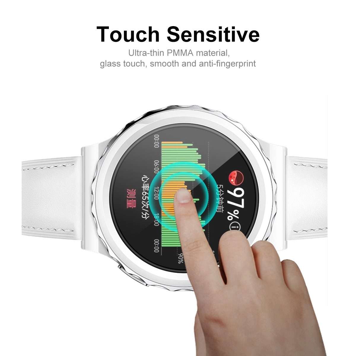 5 PCS For Huawei Watch GT 3 Pro 43mm ENKAY 3D Full Coverage Soft PC Edge + PMMA HD Screen Watch Fi