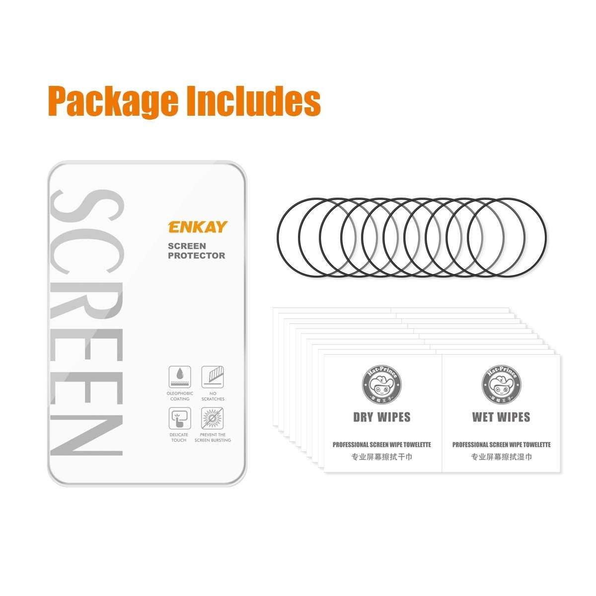 10 PCS For Huawei Watch GT 3 Pro 43mm ENKAY 3D Full Coverage Soft PC Edge + PMMA HD Screen Watch F