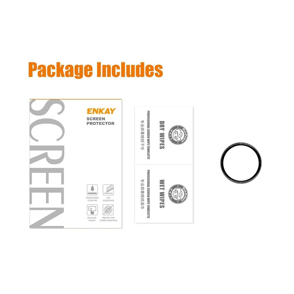 1 PC For Huawei Watch GT 3 Pro 46mm ENKAY 3D Full Coverage Soft PC Edge + PMMA HD Screen Watch Fil
