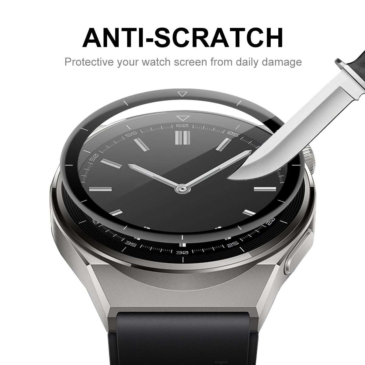 5 PCS For Huawei Watch GT 3 Pro 46mm ENKAY 3D Full Coverage Soft PC Edge + PMMA HD Screen Watch Fi