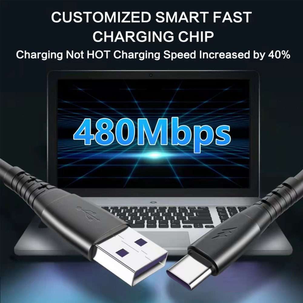 USB to Micro USB 1.5m Spring Telescopic Mobile Phone Fast Charging Data Cable