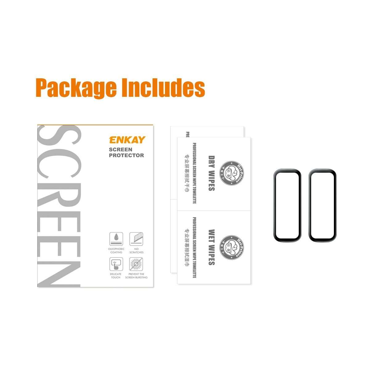 2 PCS For Samsung Galaxy Fit 2 ENKAY Hat-Prince 3D Full Coverage Soft PC Edge + PMMA HD Screen Pro