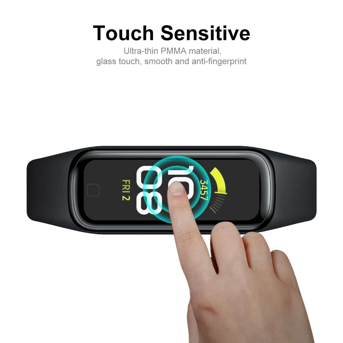 5 PCS For Samsung Galaxy Fit 2 ENKAY Hat-Prince 3D Full Coverage Soft PC Edge + PMMA HD Screen Pro