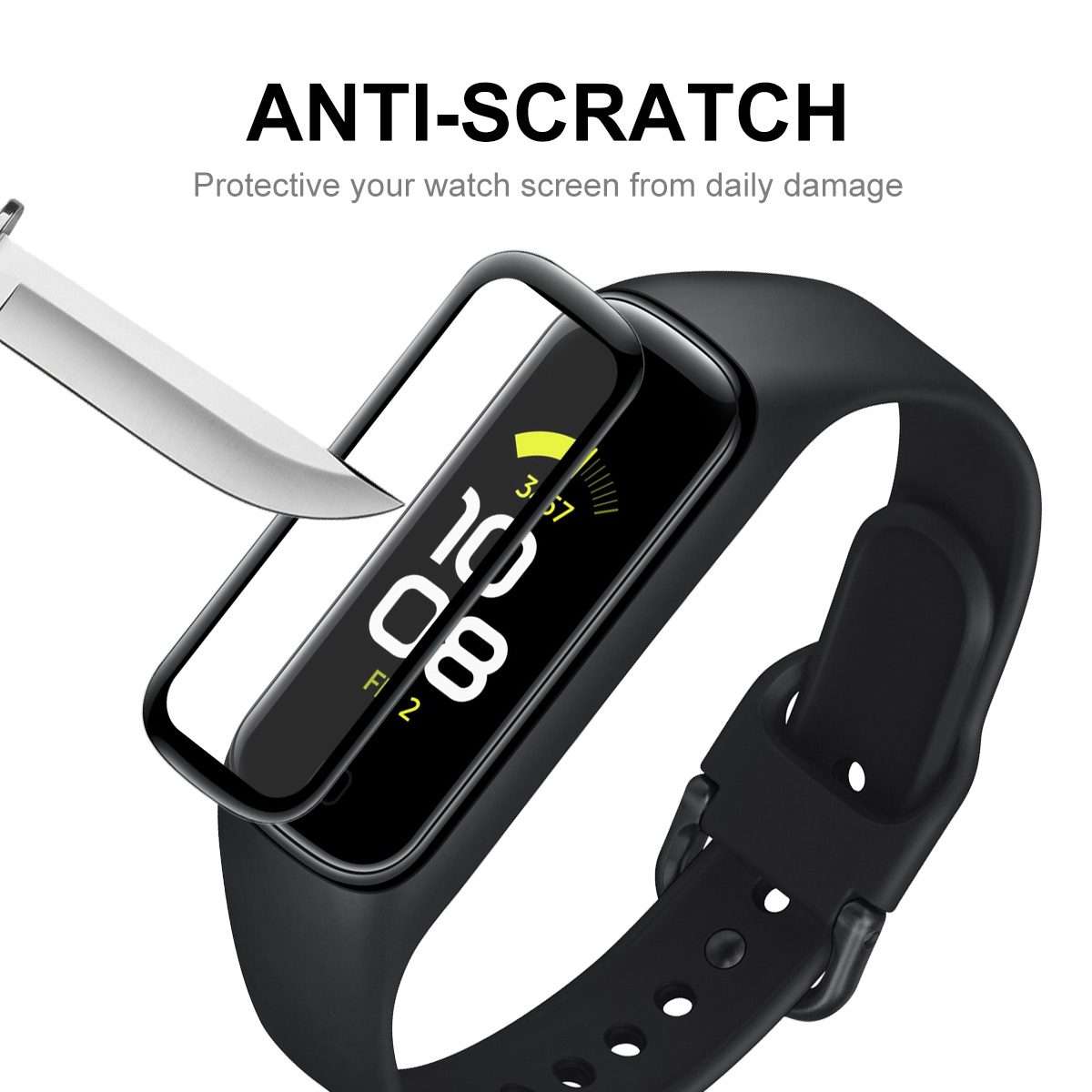 5 PCS For Samsung Galaxy Fit 2 ENKAY Hat-Prince 3D Full Coverage Soft PC Edge + PMMA HD Screen Pro
