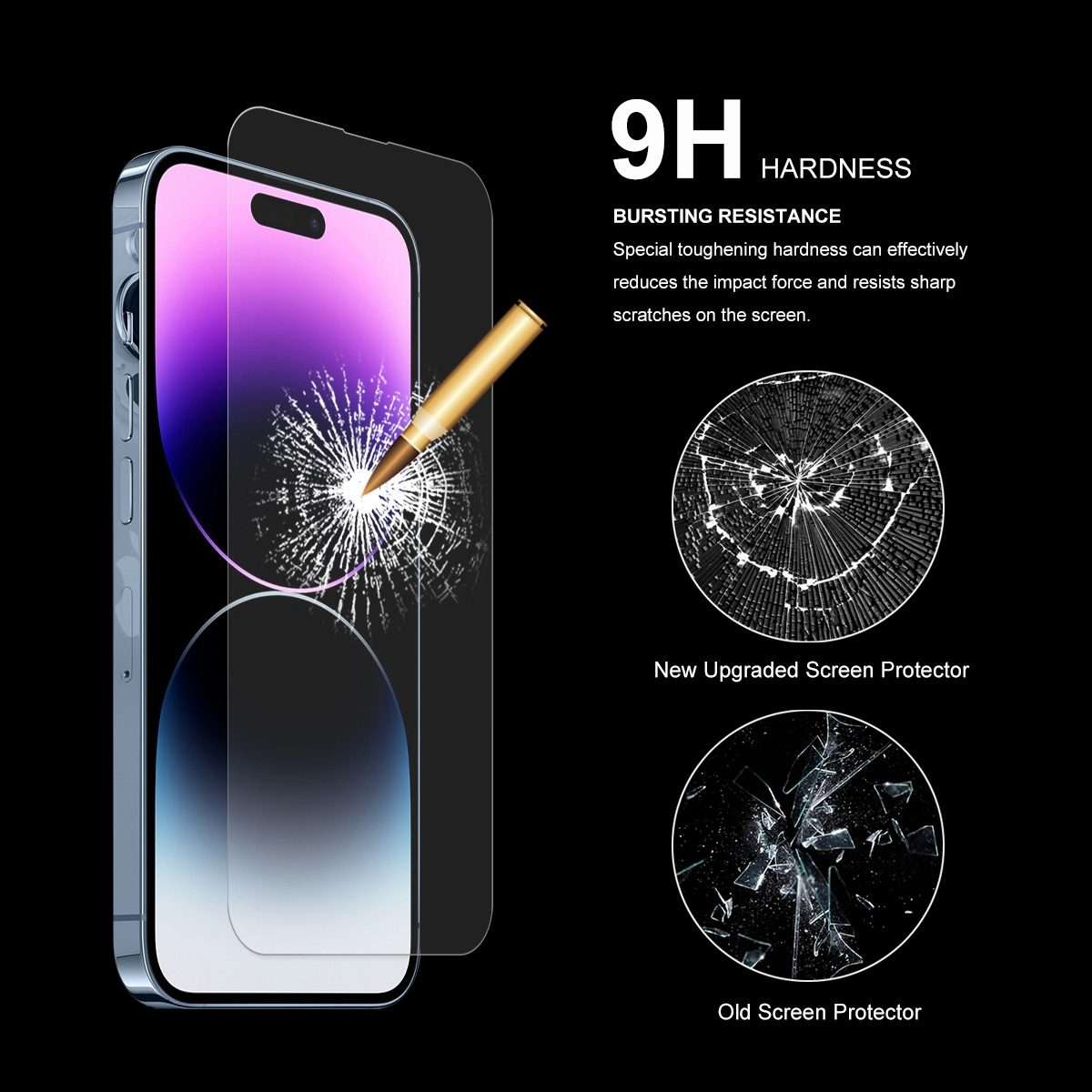 For iPhone 14 Pro 2pcs ENKAY 0.26mm 9H 2.5D Tempered Glass Film