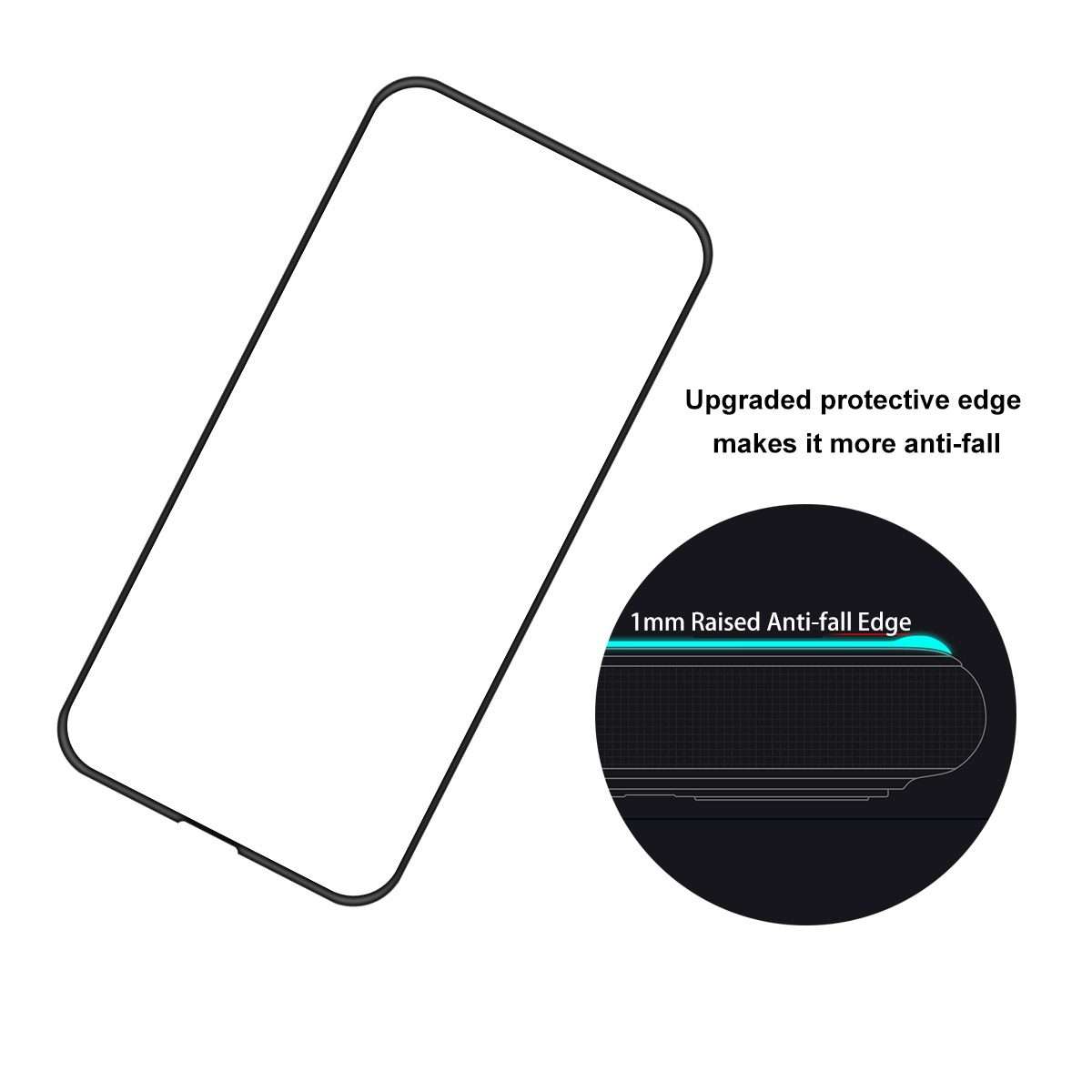 For iPhone 14 Pro 2pcs ENKAY Full Glue Tempered Glass Anti-fall Full Film