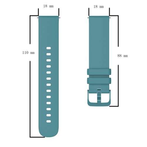 For Garmin Vivoactive 4S 18mm Solid Color Soft Silicone Watch Band(Black)