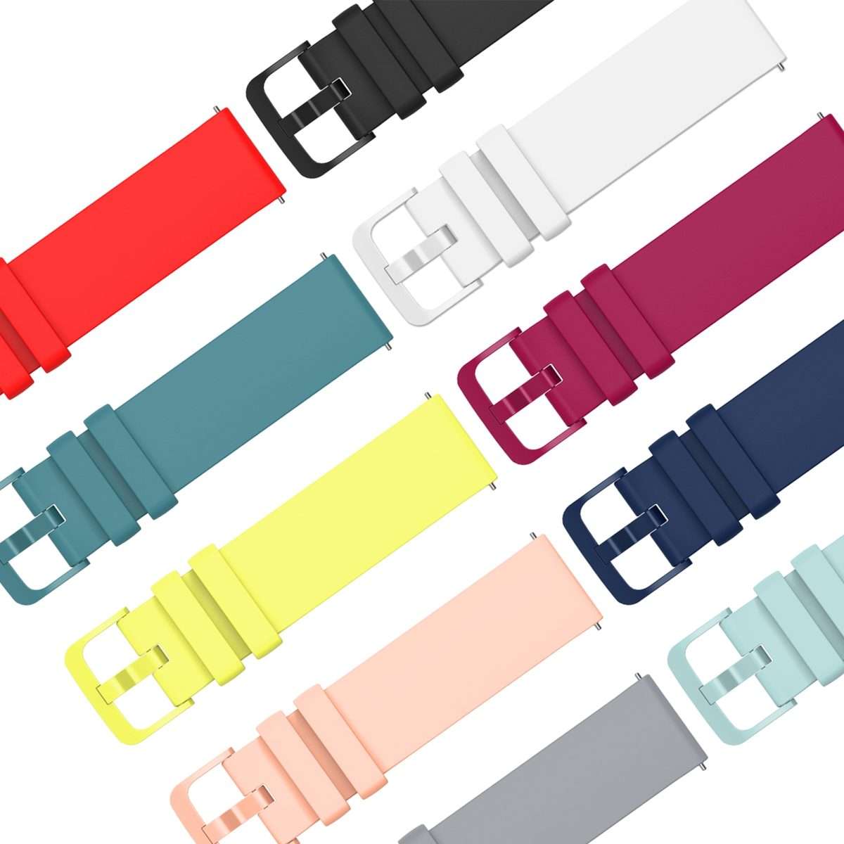 For Amazfit GTR 3 Pro 22mm Solid Color Soft Silicone Watch Band(White)