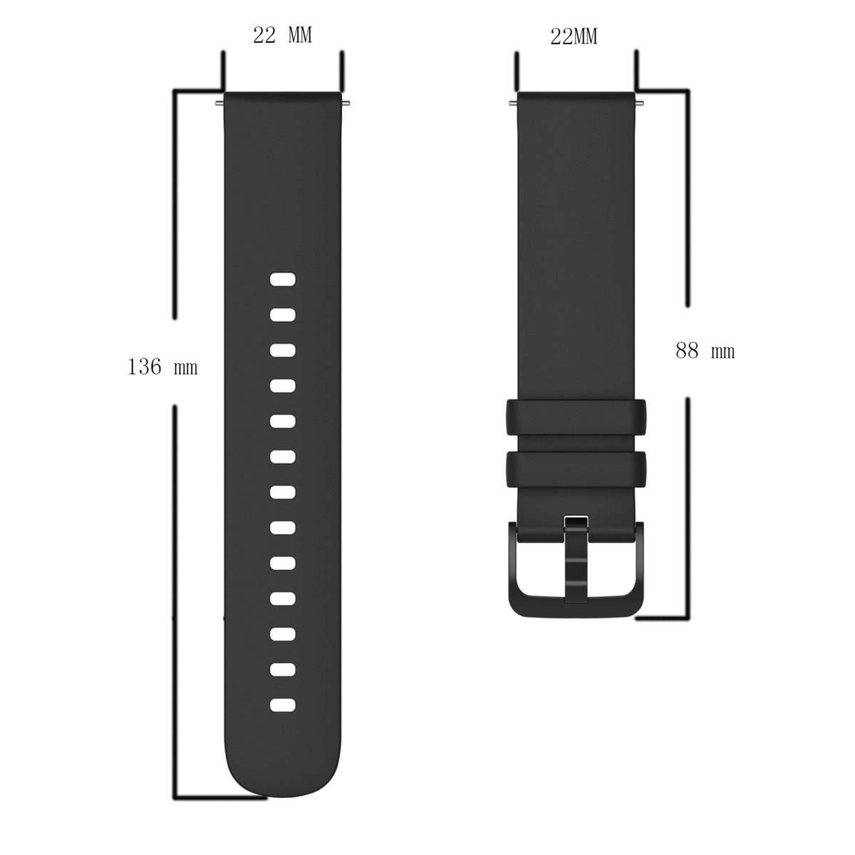 For Amazfit GTR 3 Pro 22mm Solid Color Soft Silicone Watch Band(Navy Blue)