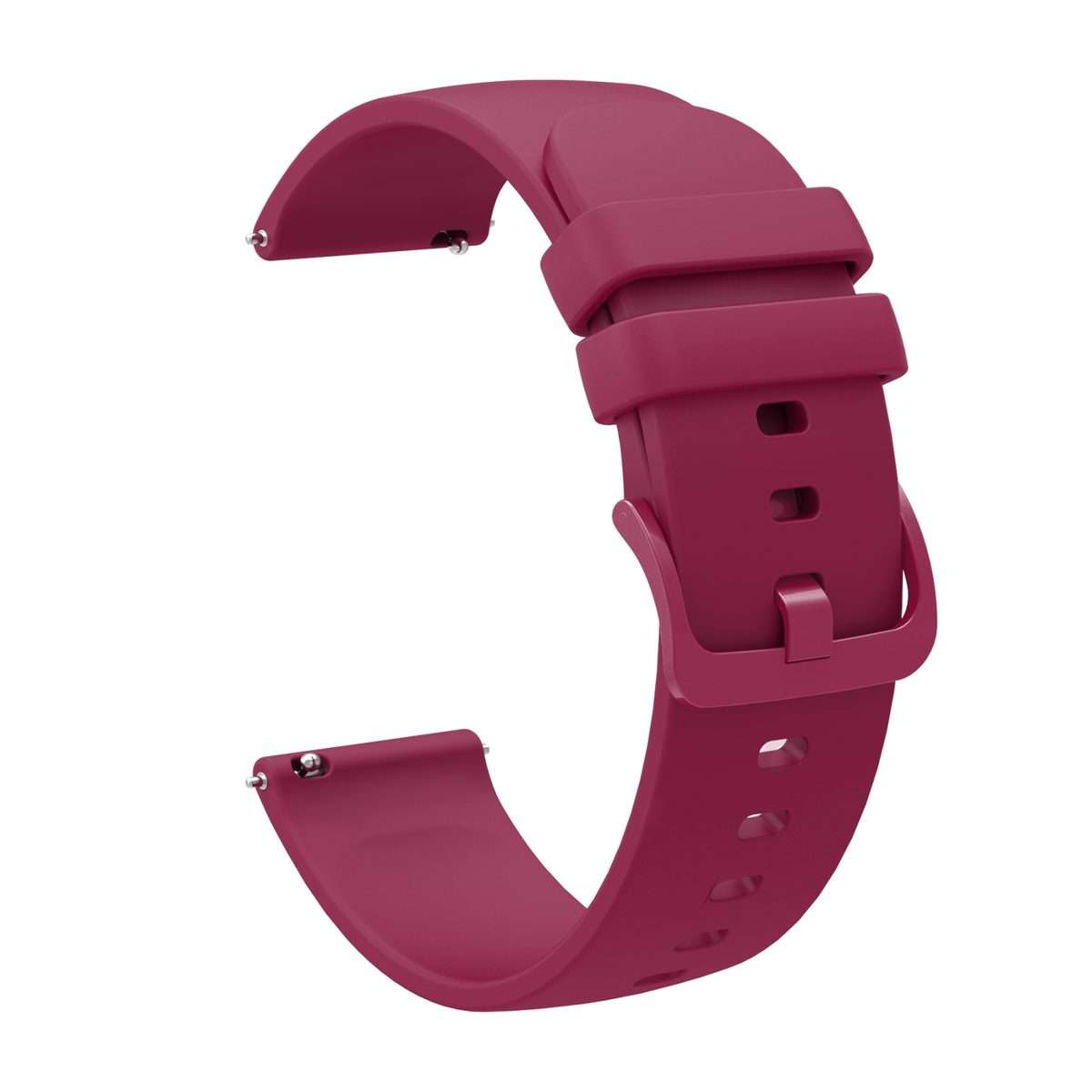 For Amazfit GTR 3 Pro 22mm Solid Color Soft Silicone Watch Band(Wine Red)