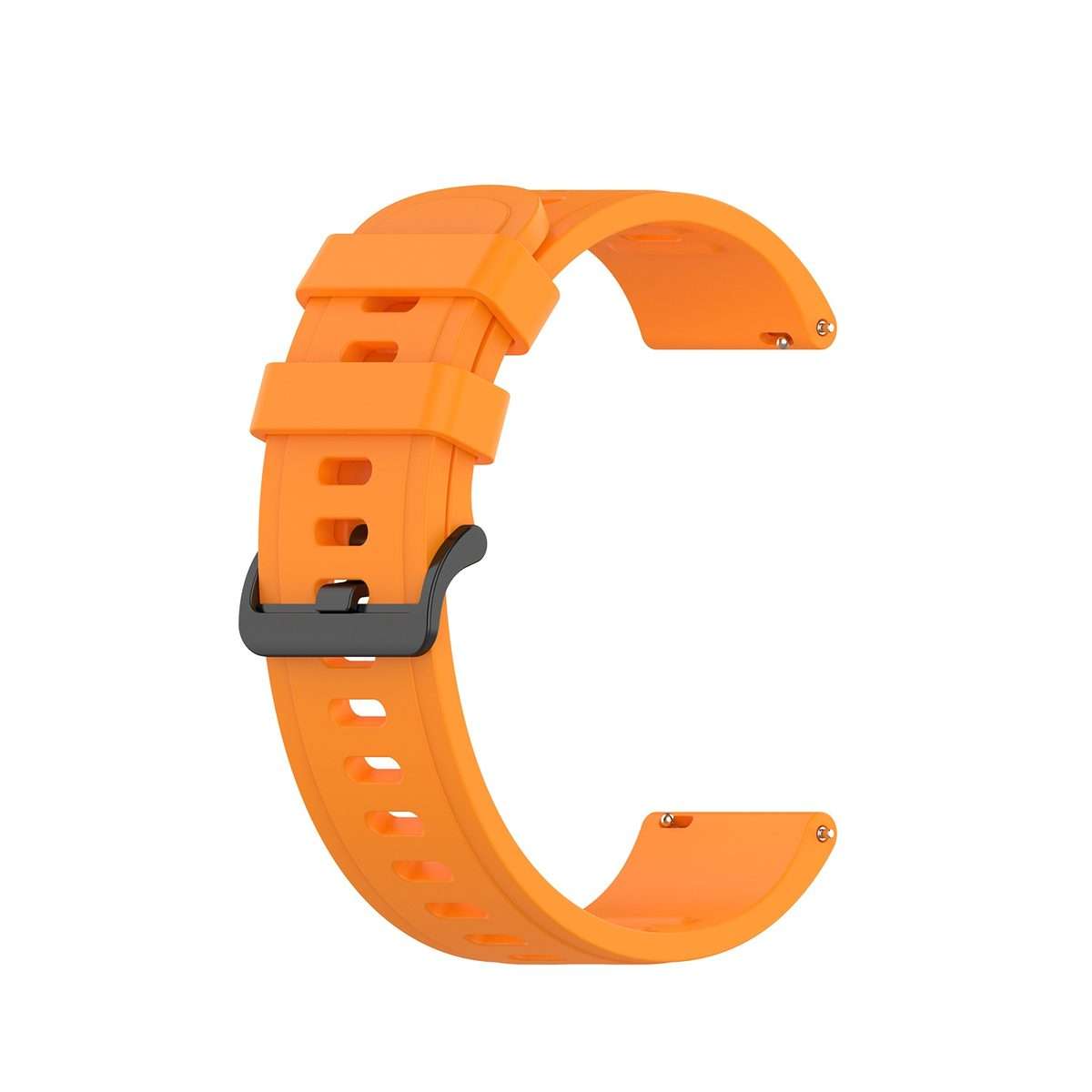 For Xiaomi MI Watch S1 Pro 22mm Solid Color Soft Silicone Watch Band(Orange)
