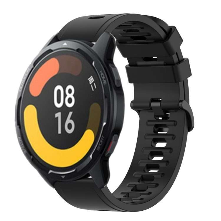 For Xiaomi MI Watch S1 Pro 22mm Solid Color Soft Silicone Watch Band(Black)