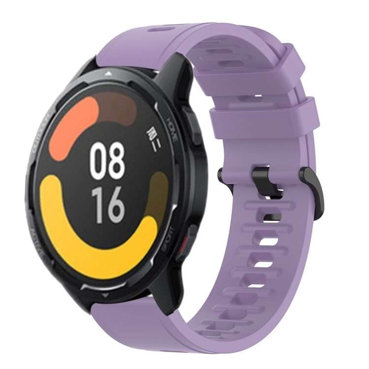 For Xiaomi MI Watch S1 Pro 22mm Solid Color Soft Silicone Watch Band(Purple)