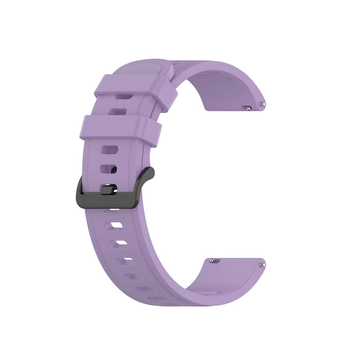 For Xiaomi MI Watch S1 Pro 22mm Solid Color Soft Silicone Watch Band(Purple)