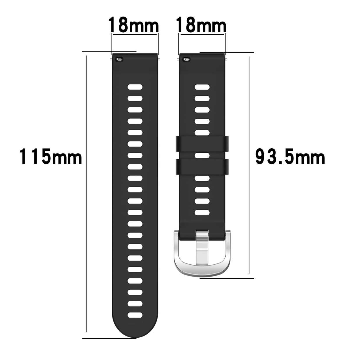 For GarminActive S 18mm Solid Color Silicone Watch Band(White)
