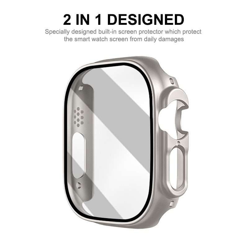 For Apple Watch Ultra 3 / 2 / 1 49mm ENKAY PC Frame 9H Tempered Glass Case(Transparent)