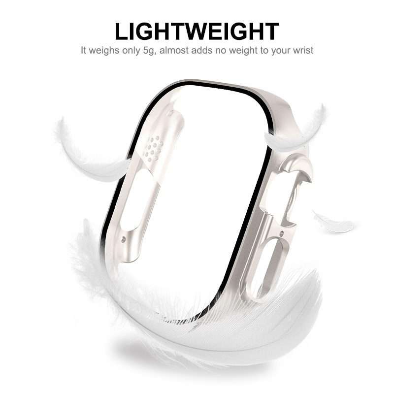 For Apple Watch Ultra 3 / 2 / 1 49mm ENKAY PC Frame 9H Tempered Glass Case(Transparent)