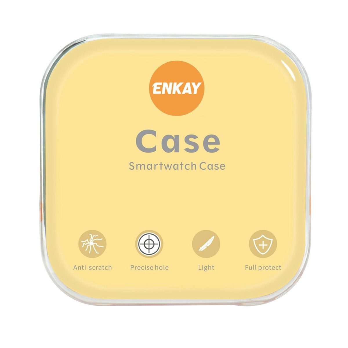 For Apple Watch Ultra 3 / 2 / 1 49mm ENKAY PC Frame 9H Tempered Glass Case(Transparent)