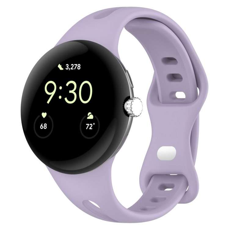For Google Pixel Watch 4 / 3 / 2 / 1 41mm Water Drop Slimming Butterfly Button ... (Light Purple)