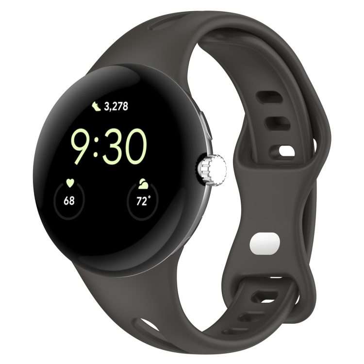 For Google Pixel Watch 4 / 3 / 2 / 1 41mm Water Drop Slimming Butterfly Button So ... (Space Grey)