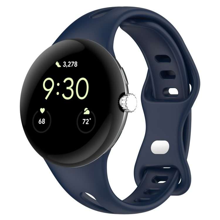 For Google Pixel Watch 4 / 3 / 2 / 1 41mm Water Drop Slimming Butterfly Button ... (Midnight Blue)