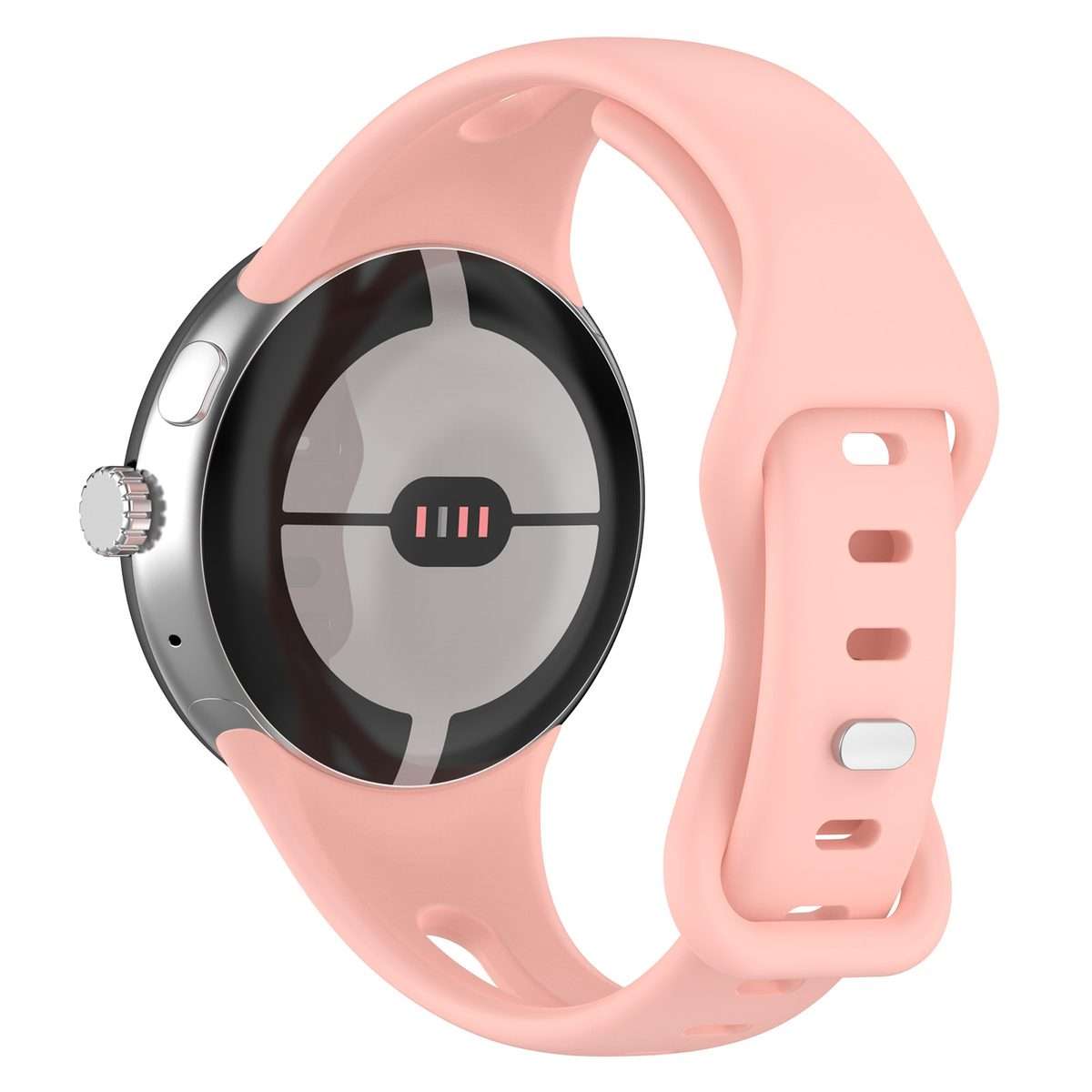 For Google Pixel Watch 4 / 3 / 2 / 1 41mm Water Drop Slimming Butterfly Button So ... (Light Pink)