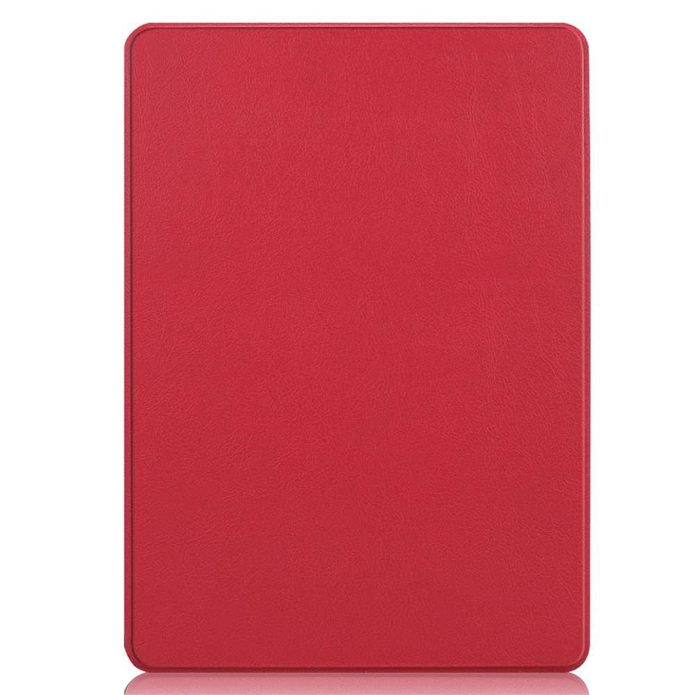 For Microsoft Surface Pro 9 JUNSUNMAY Custer Solid Color 3-Fold Stand Leather Tablet Case(Red)