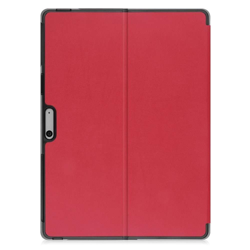 For Microsoft Surface Pro 9 JUNSUNMAY Custer Solid Color 3-Fold Stand Leather Tablet Case(Red)
