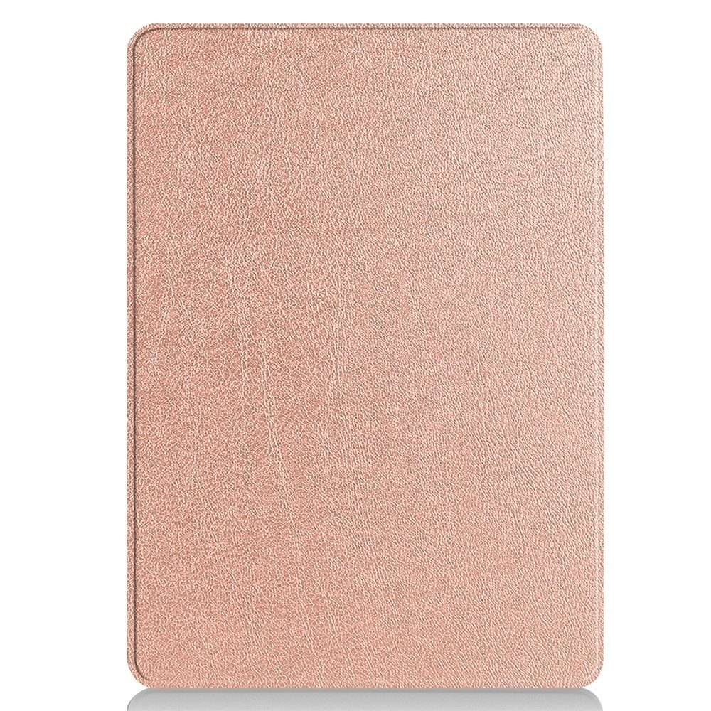 For Microsoft Surface Pro 9 JUNSUNMAY Custer Solid Color 3-Fold Stand Leather Tabl ... (Rose Gold)