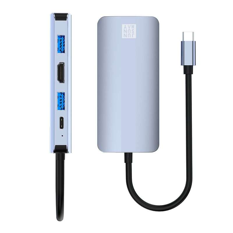 JUNSUNMAY 7 in 1 Multifunctional USB-C Hub Docking Station Adapter -