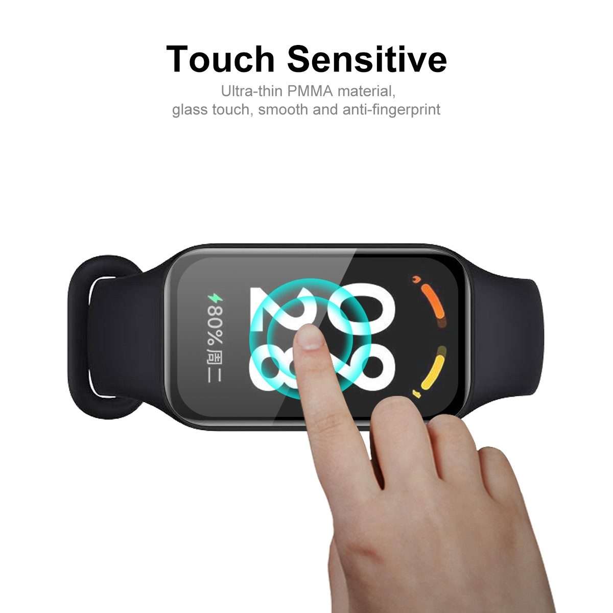 2 PCS For Redmi Smart Band 2 ENKAY Hat-Prince 3D Full Coverage Soft PC Edge + PMMA HD Screen Prote