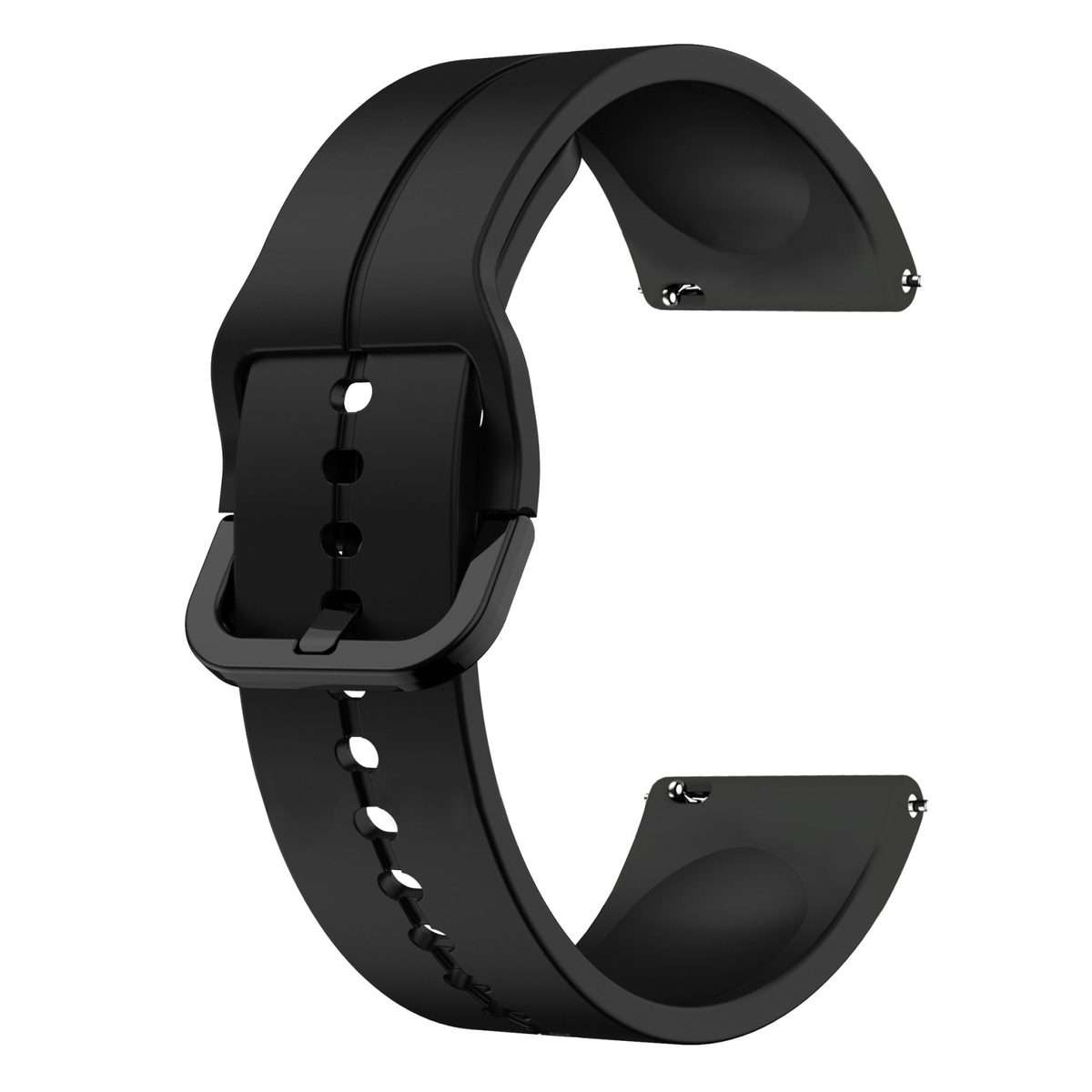For Amazfit Pop Pro 20mm Loop Silicone Watch Band(Black)