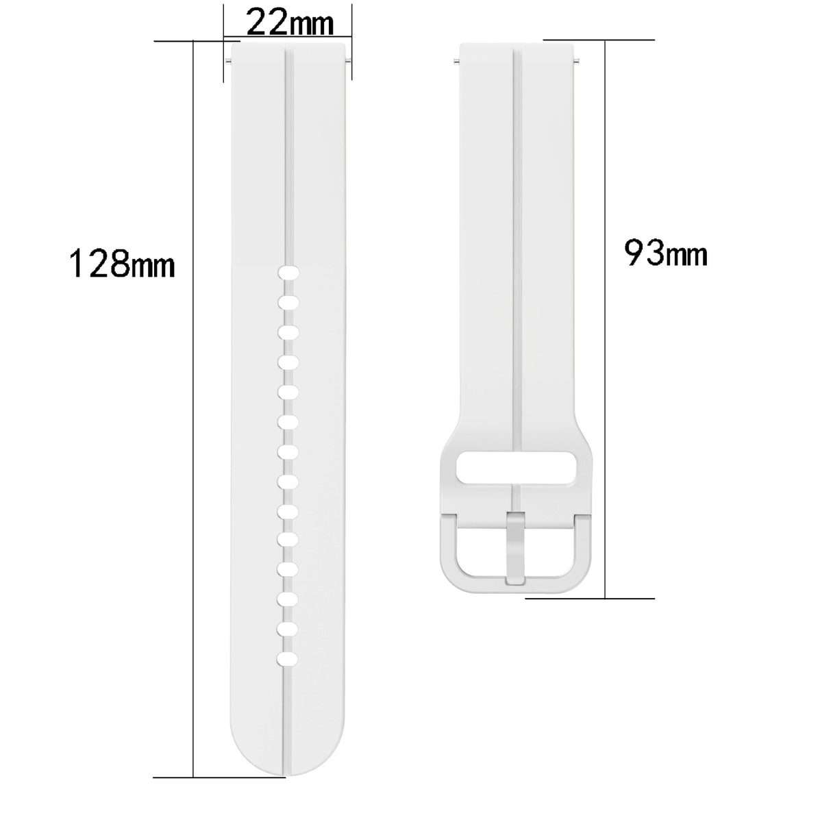 For Amazfit GTR 4 Pro 22mm Loop Silicone Watch Band(White)