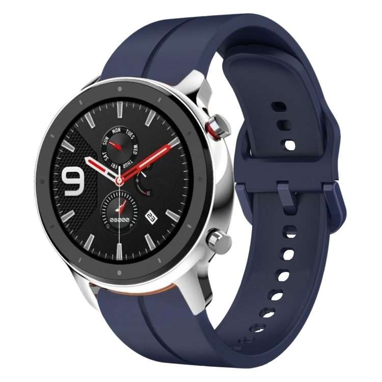 For Amazfit GTR 4 Pro 22mm Loop Silicone Watch Band(Navy Blue)