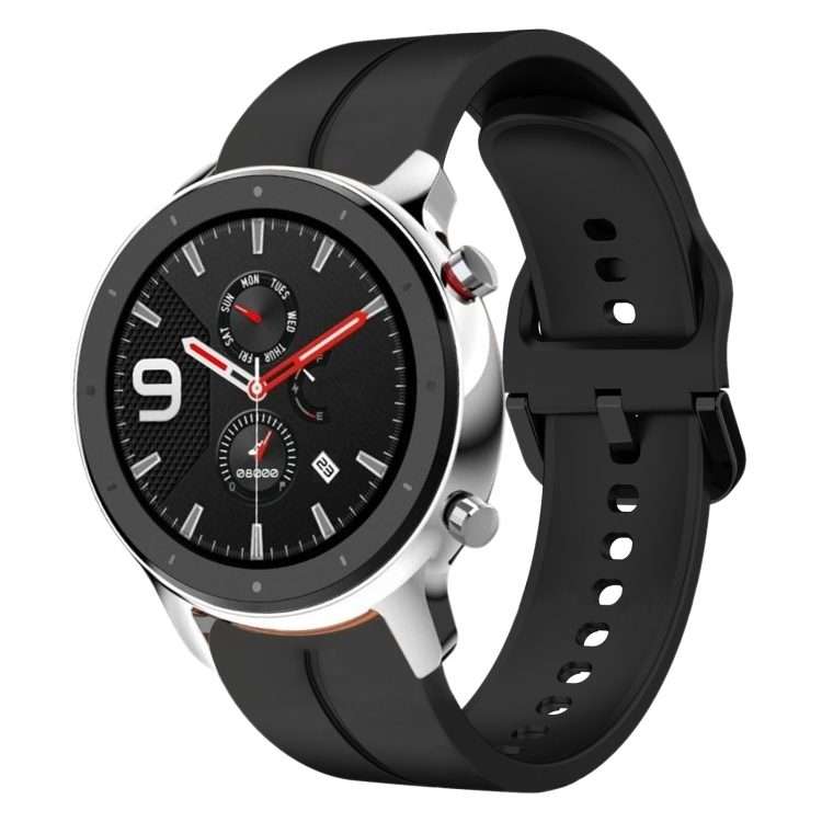 For Amazfit GTR 4 Pro 22mm Loop Silicone Watch Band(Black)