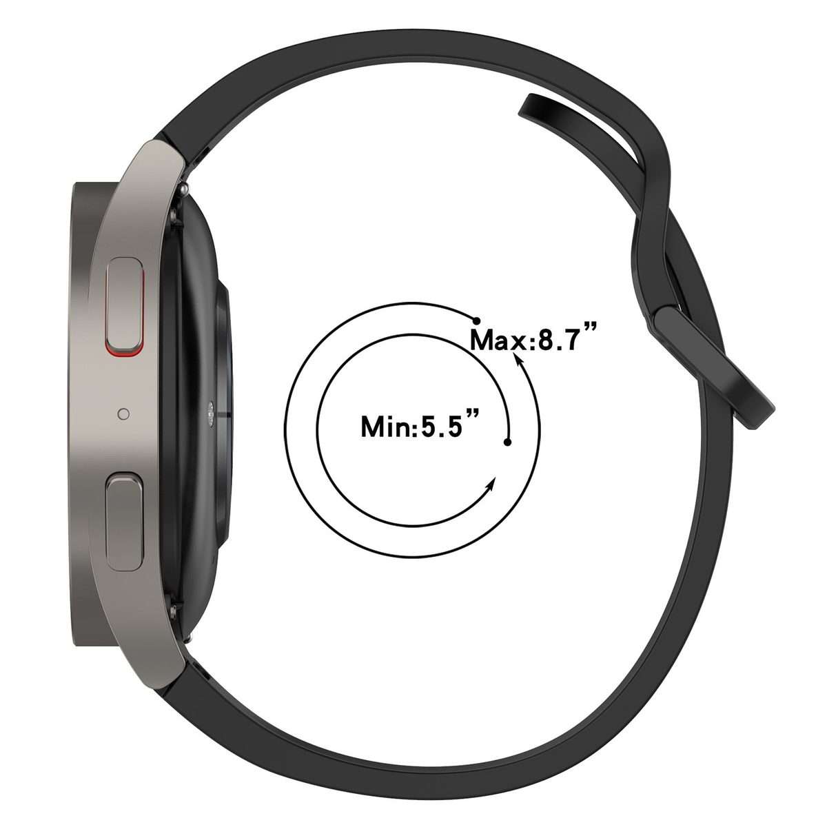 For Amazfit GTR 4 Pro 22mm Loop Silicone Watch Band(Black)