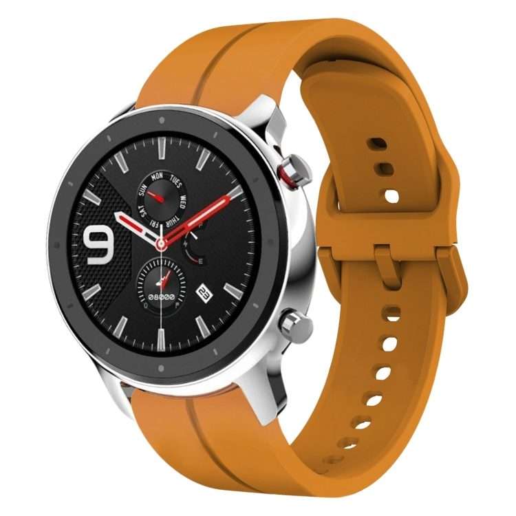 For Amazfit GTR 4 Pro 22mm Loop Silicone Watch Band(Amber Yellow)