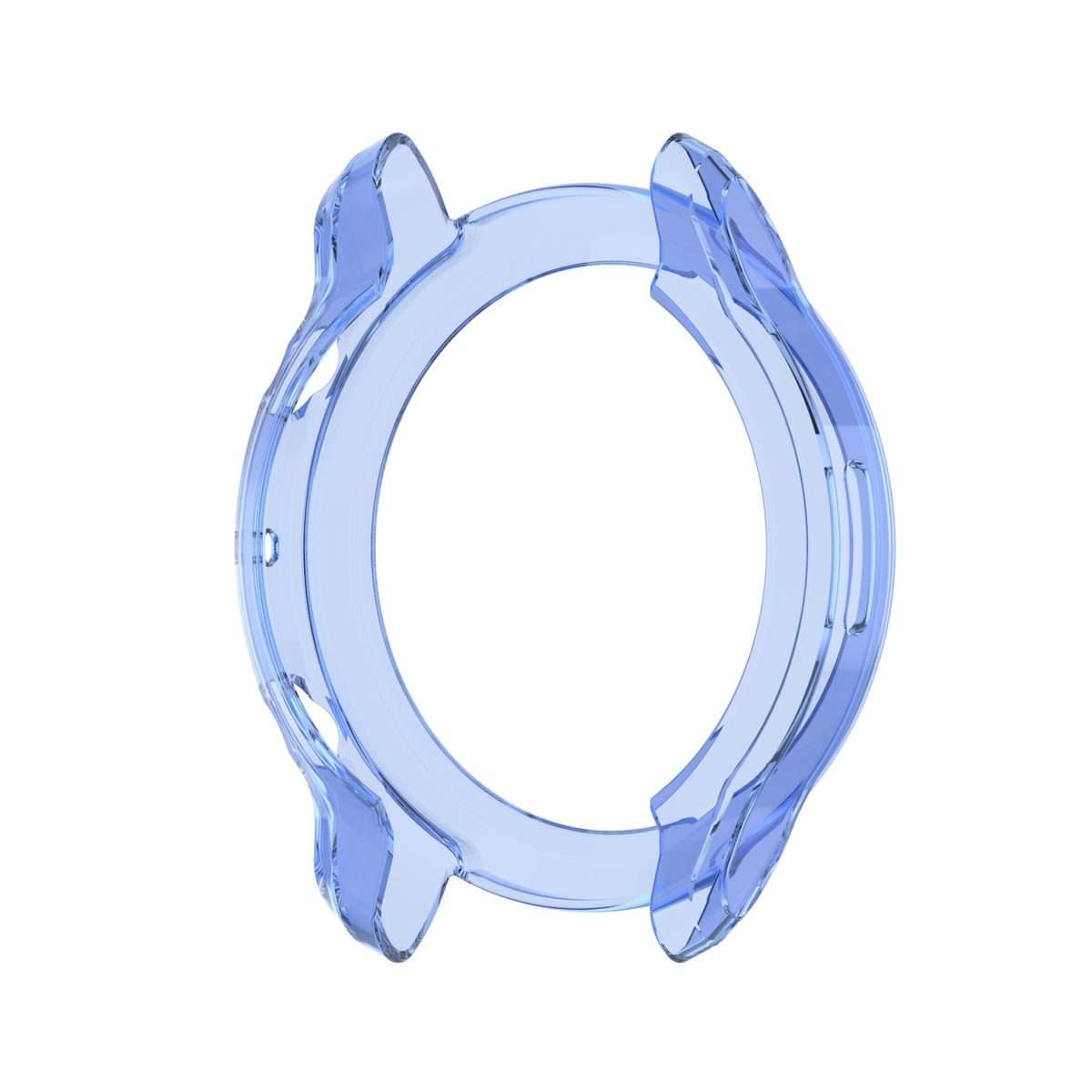 For Ticwatch Pro 3 Ultra GPS TPU Color Transparent Half Wrapped Protective Shell(Transparent Blue)
