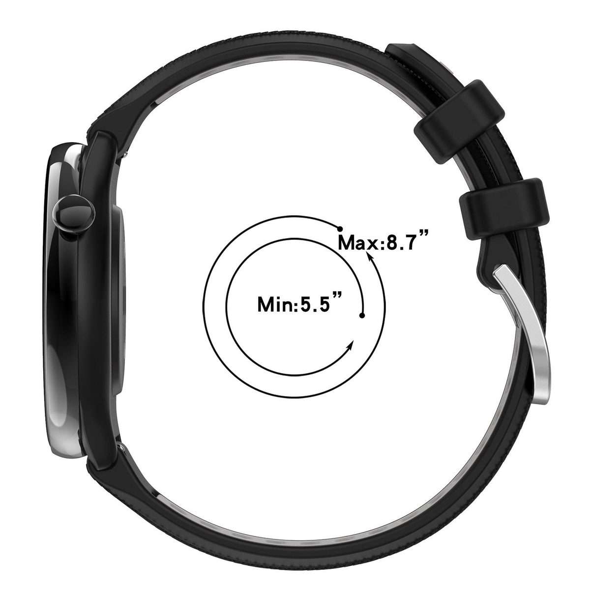 For Amazfit GTR Mini 20mm Cross Texture Two Color Silicone Steel B ... (Midnight Blue + Starlight)
