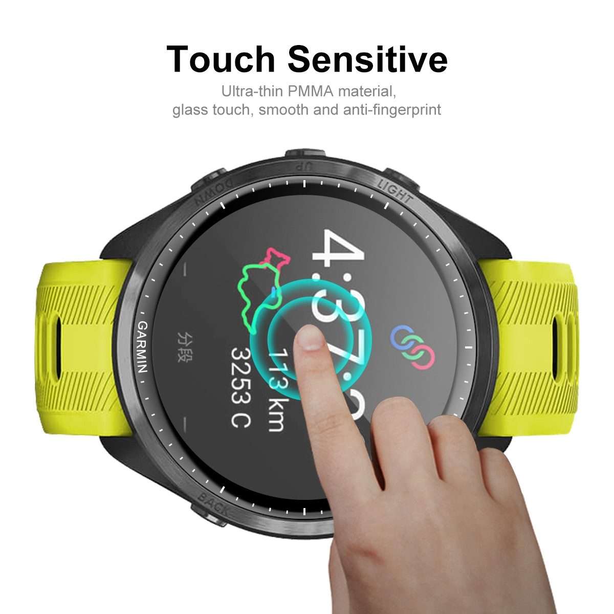 5pcs For Garmin Forerunner 965 ENKAY Hat-Prince 3D Full Coverage Soft PC Edge + PMMA HD Screen Pro