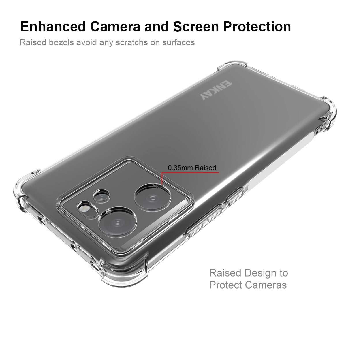 For Redmi K60 Ultra ENKAY Hat-Prince Transparent TPU Shockproof Phone Case