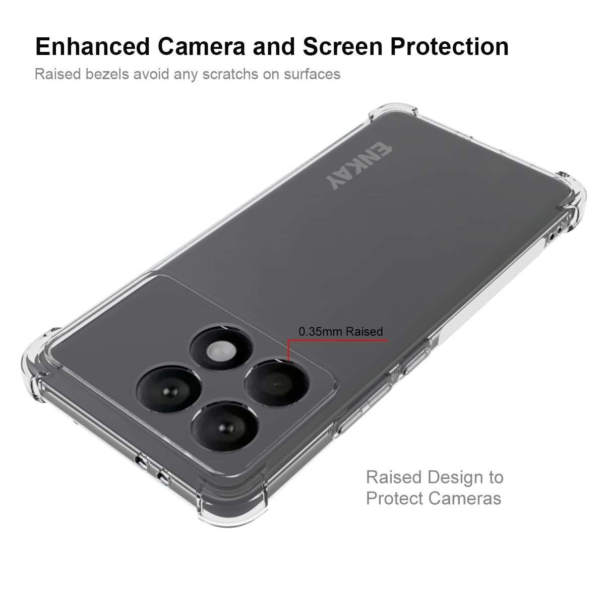 For Redmi K70 Pro ENKAY Hat-Prince Transparent TPU Shockproof Phone Case